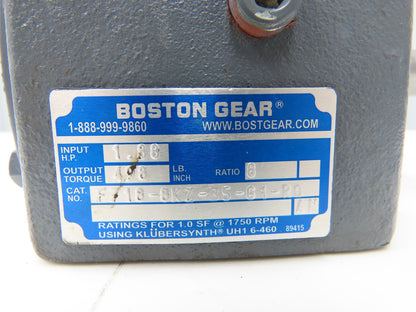 Baldor VM3538 Gearmotor 8:1 Boston Gear Reducer 216rpm 1/2Hp 230/460V 3PH 56C LH