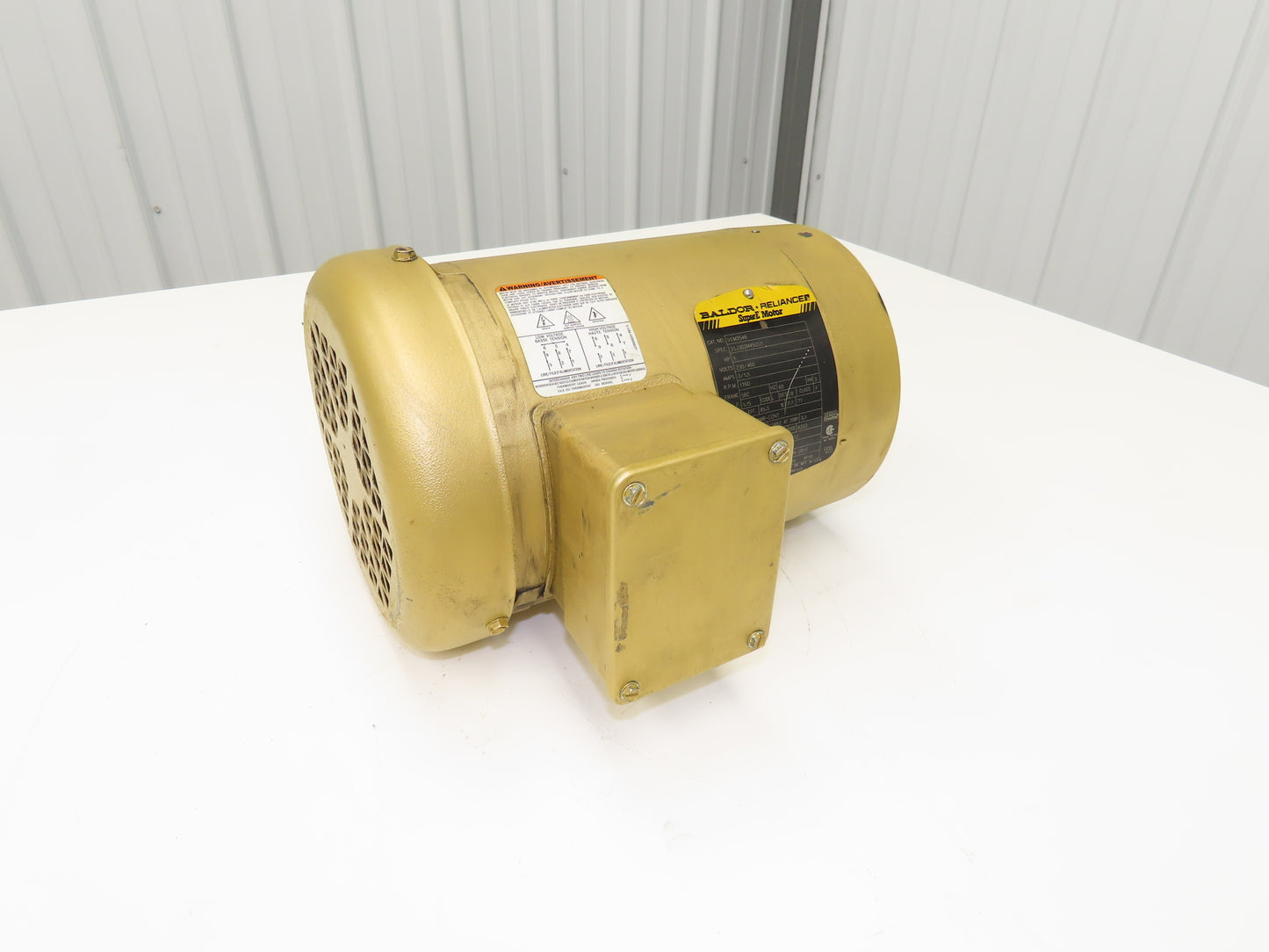 Baldor Reliance VEM3546 Super-E AC Motor 1Hp 1760 RPM 230/460V 3PH 56C TEFC