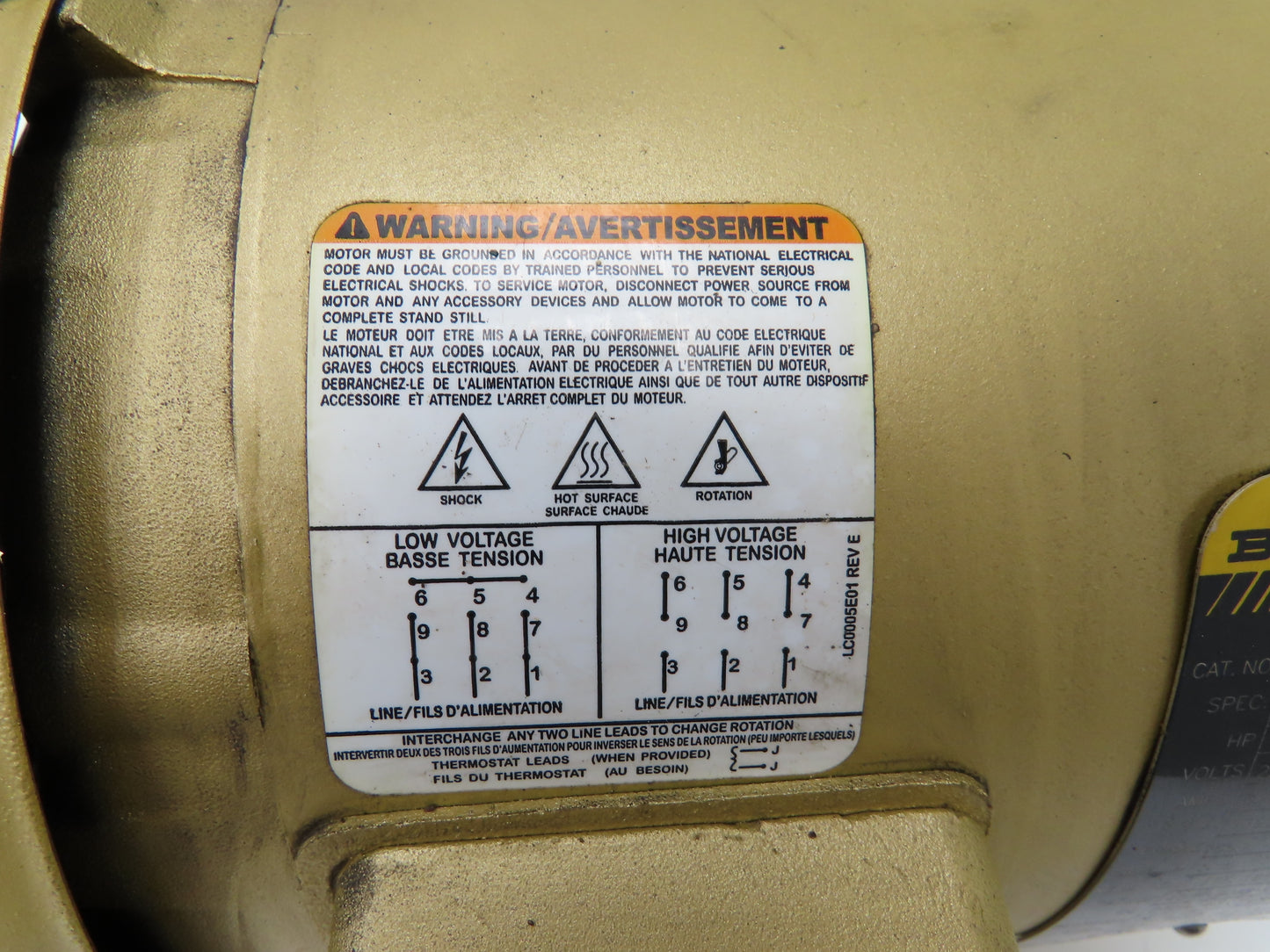 Baldor Reliance VEM3546 Super-E AC Motor 1Hp 1760 RPM 230/460V 3PH 56C TEFC