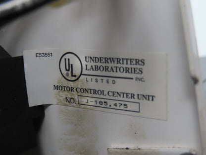 Siemens MCS603 Bucket MCC Fused Motor Disconnect With 600V Fuses One Missing