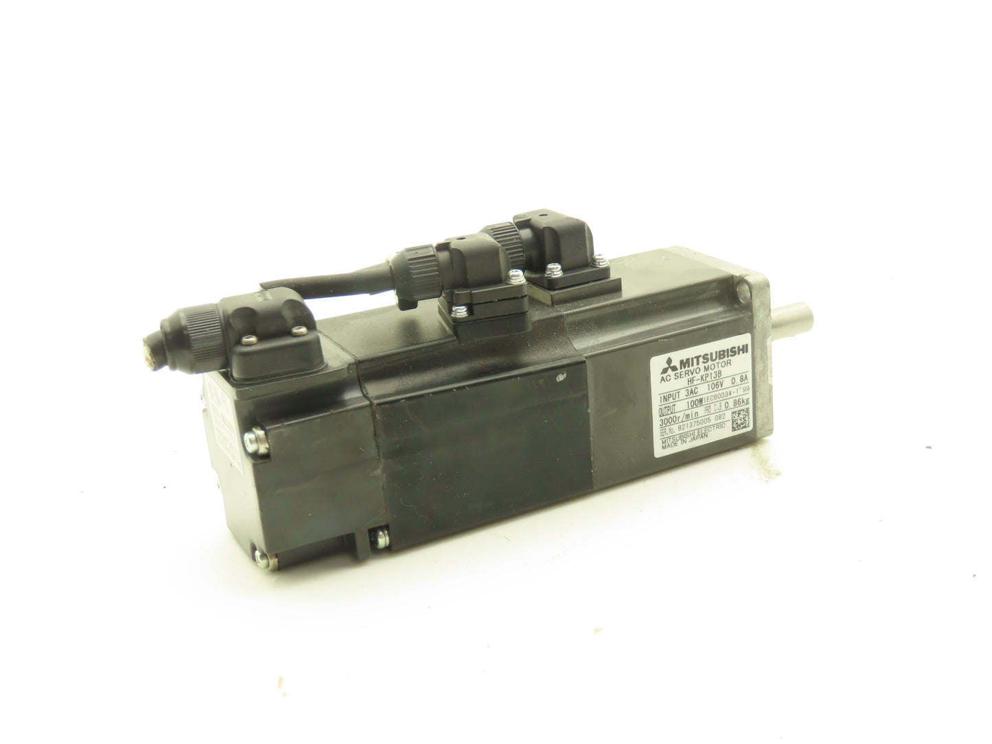 Mitsubishi Electric HF-KP13B Servo Motor w/Brake 106V 3PH 100W 3000 RPM