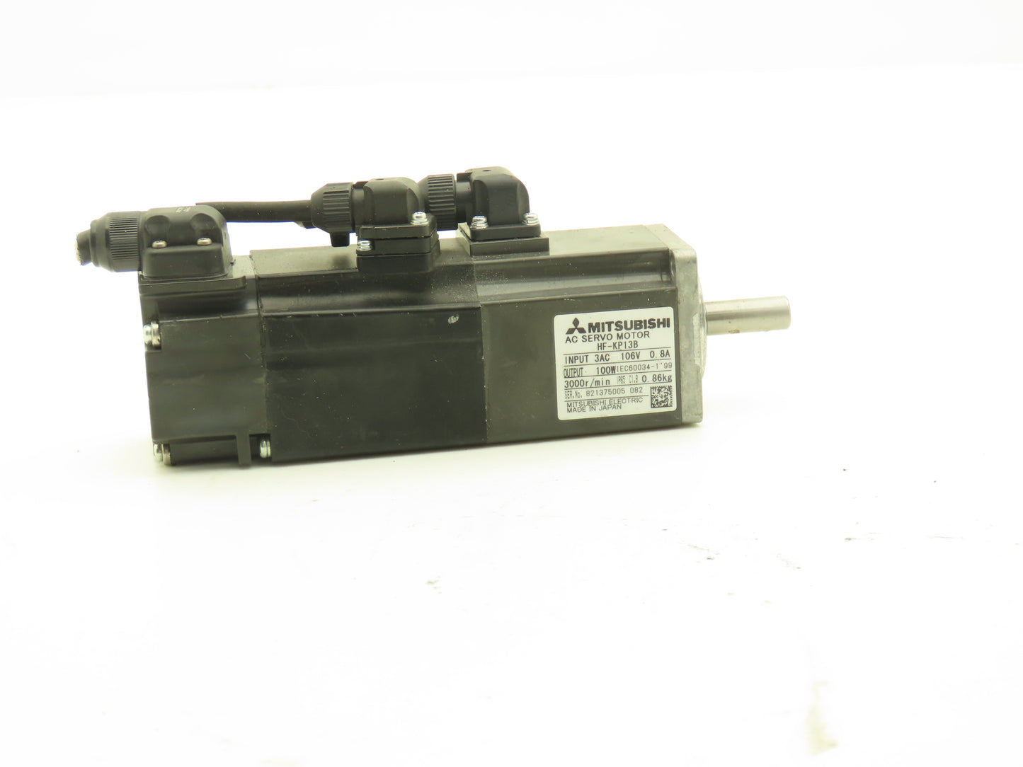 Mitsubishi Electric HF-KP13B Servo Motor w/Brake 106V 3PH 100W 3000 RPM