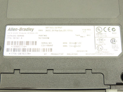 Allen Bradley 1756-OB16I ControlLogix 16PT Isolated Output 24VDC F/W Rev 3.2