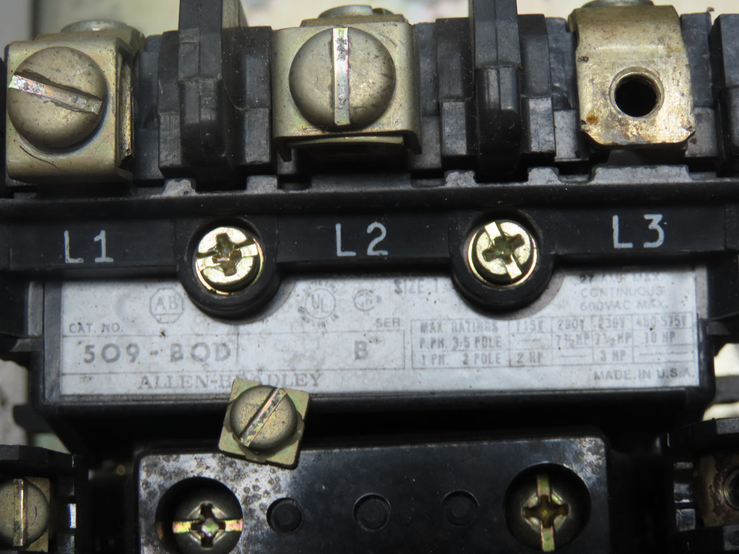 Allen Bradley 512-BCA-24 Combination Starter NEMA Size 1 Stainless 10HP 600V 3ph