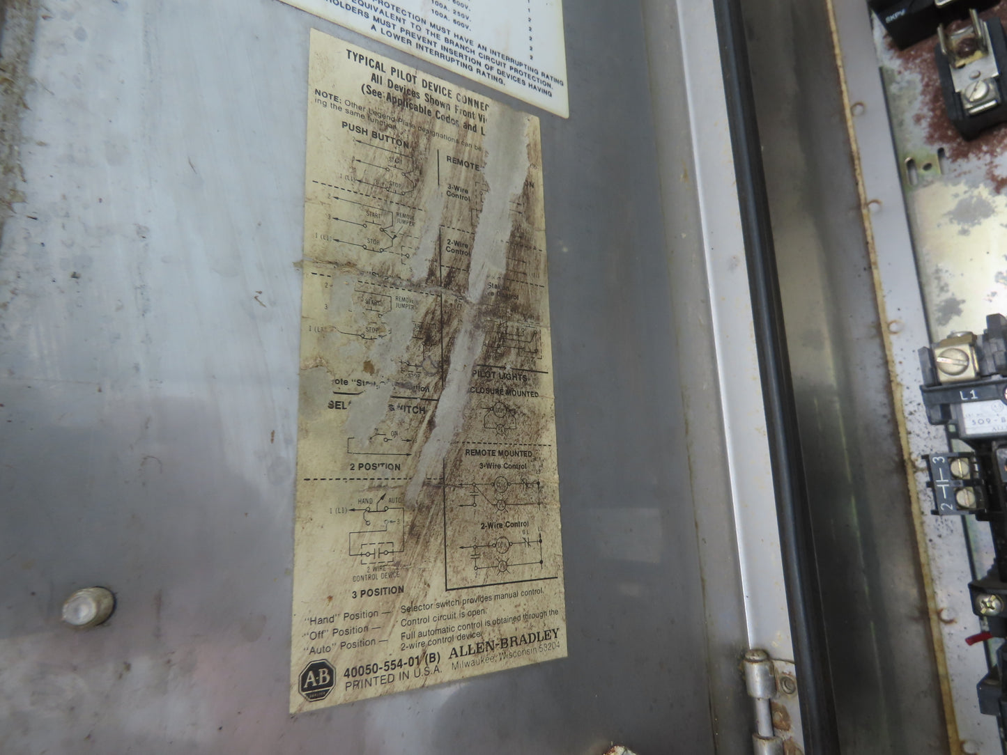 Allen Bradley 512-BCA-24 Combination Starter NEMA Size 1 Stainless 10HP 600V 3ph