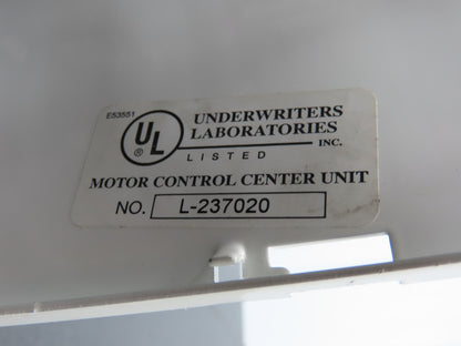 Siemens LS-237020 Bucket Breaker MCC Fused Motor Disconnect 600V 75Hp