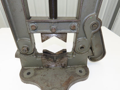 Reed Mfg No 64 Yoke Pipe Clamp Vise 1/4"-6" Pipe Size Bench Mount Hinged