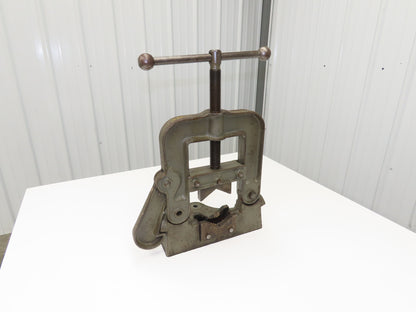 Reed Mfg No 64 Yoke Pipe Clamp Vise 1/4"-6" Pipe Size Bench Mount Hinged