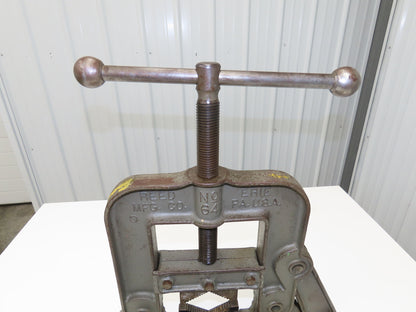 Reed Mfg No 64 Yoke Pipe Clamp Vise 1/4"-6" Pipe Size Bench Mount Hinged