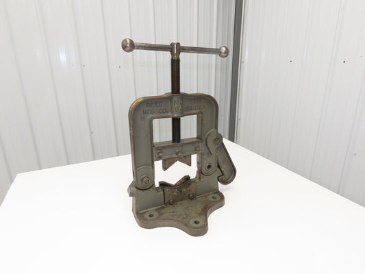 Reed Mfg No 64 Yoke Pipe Clamp Vise 1/4"-6" Pipe Size Bench Mount Hinged