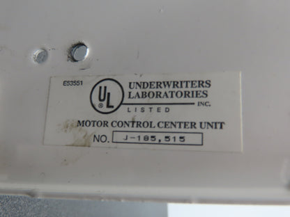 Siemens MCS603L Combination Bucket Breaker MCC Fused 600VAC 3Ph No Starter