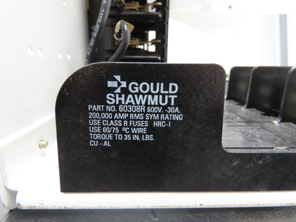 Siemens MCS603L Combination Bucket Breaker MCC Fused 600VAC 3Ph No Starter