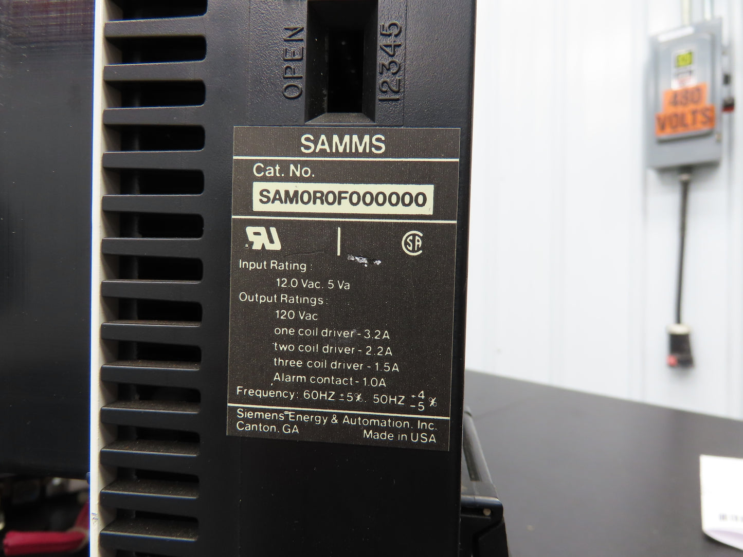Siemens SAM0R0F000000 Combination Bucket Breaker MCC Fused 10Hp 600VAC 3Ph