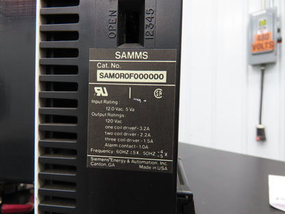 Siemens SAM0R0F000000 Combination Bucket Breaker MCC Fused 10Hp 600VAC 3Ph