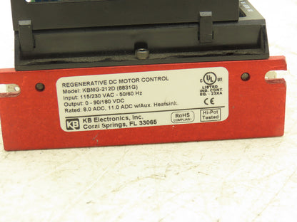 KB Electronics KBMG-212D Regenerative DC Motor Control 115/230VAC to 0-90/180VDC
