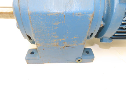 SEW-EURODRIVE R43D63K4 Inline Gearmotor 73:1 Ratio 22.8 RPM .12KW 277/480 VAC 1"