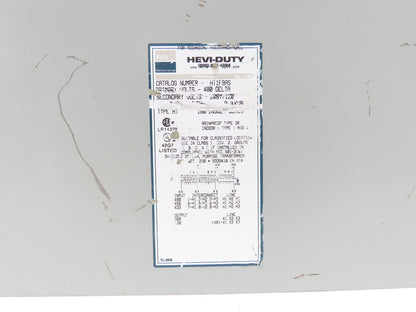 EGS Sola Hevi-Duty HT1F9AS Transformer 9KVA 480V Delta - 208Y/120V 3PH Type 3R
