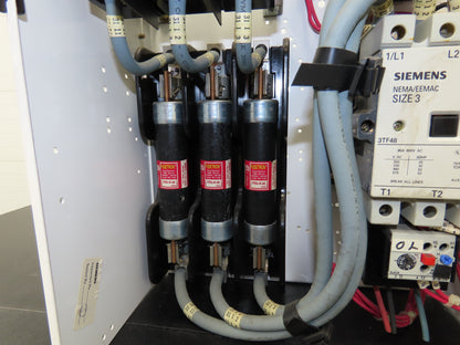 Siemens 32-89258 Bucket Breaker MCC Motor Starter Disconnect Fused 600V 50Hp 3Ph