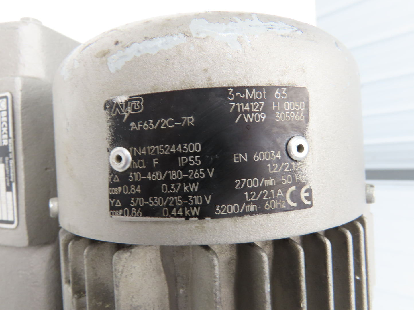 Becker SV5.90/1-01 Regenerative Vacuum Blower 92 CMH .44KW 230/460 3PH 50/60HZ