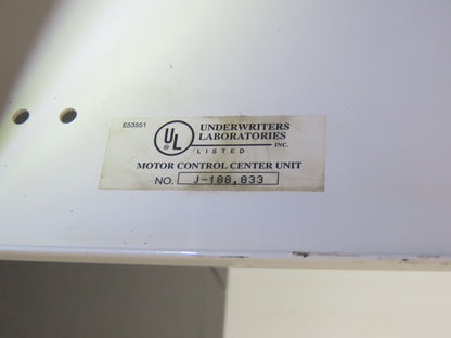 Siemens DS36U Bucket Double Breaker MCC Fused Motor Disconnect 600V 75Hp