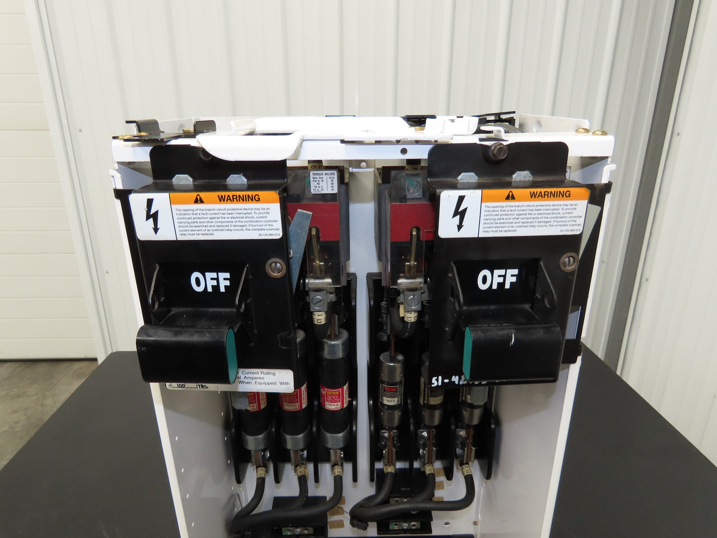 Siemens DS36U Bucket Double Breaker MCC Fused Motor Disconnect 600V 75Hp