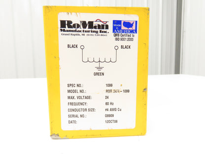 RoMan RGR 24/4-1099 Grounding Reactor 3-Wire #4 AWG 24V Welding Transformer