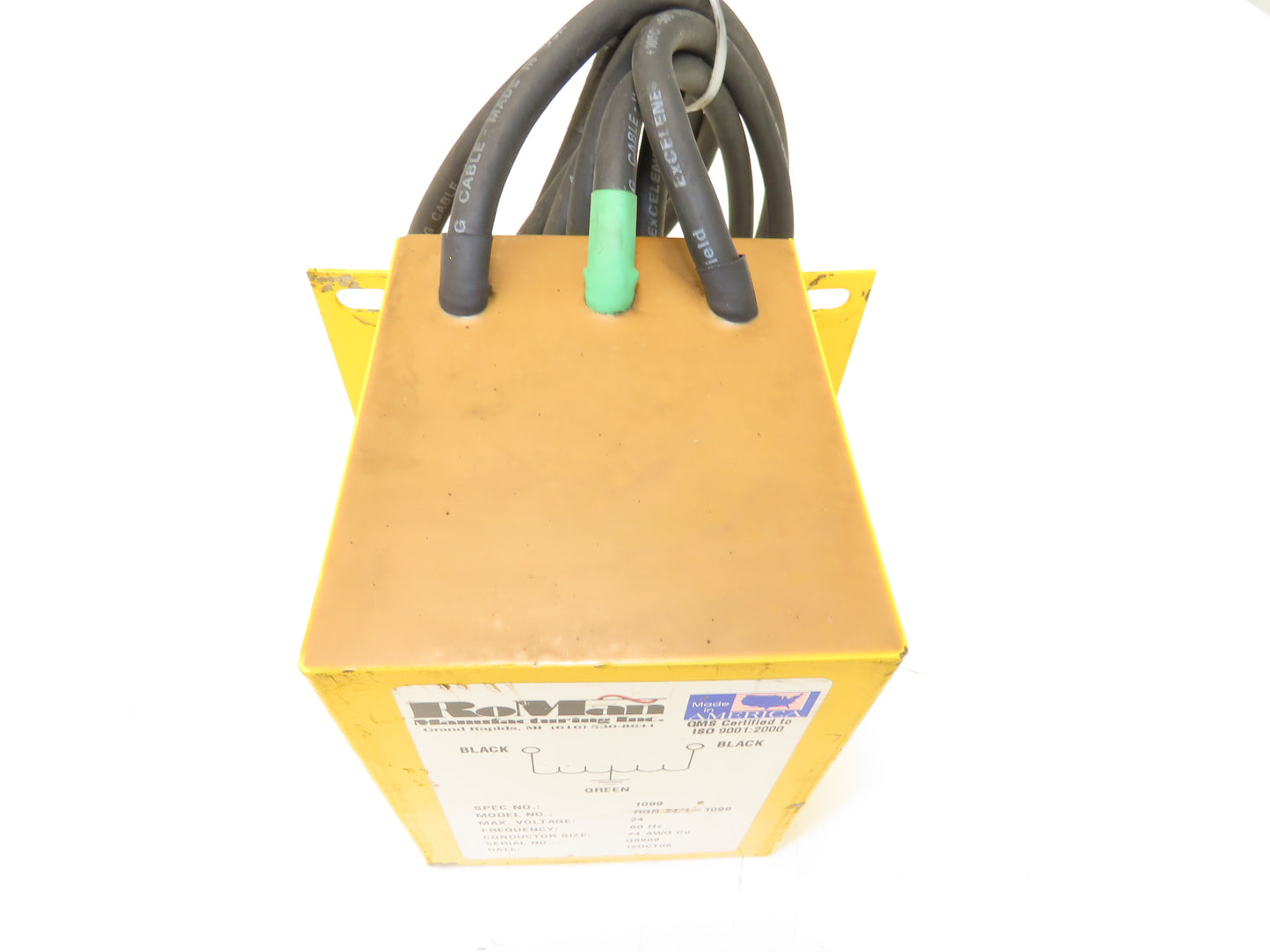RoMan RGR 24/4-1099 Grounding Reactor 3-Wire #4 AWG 24V Welding Transformer