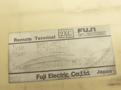 Fuji Electric RM21-TC2 PLC Module Remote Terminal Input Output 100/200 VAC