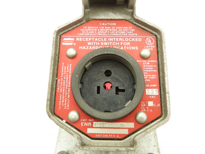 Crouse Hinds ENR21201 Ark Gard Receptacle 20A 125V Explosionproof Raintight