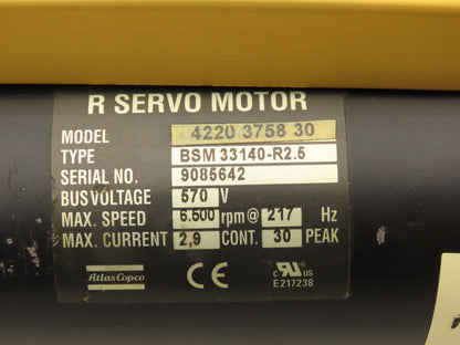 Atlas Copco 4220 3758 30 Servo Nutrunner Drive QXT 62-100 /BSM 33140-R2.5
