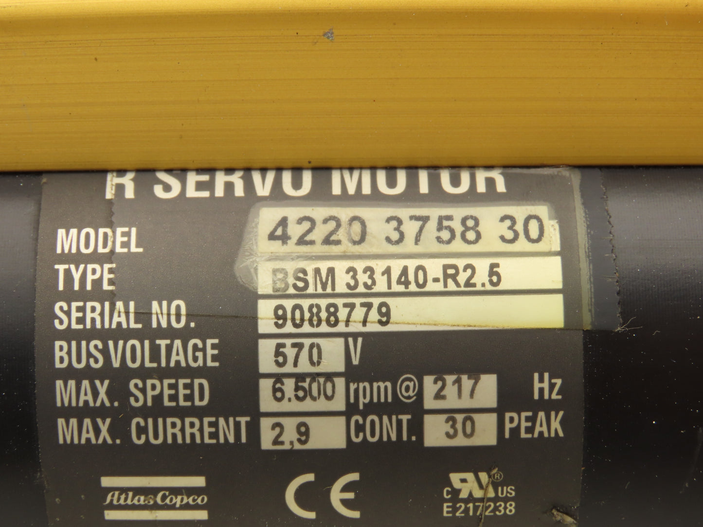 Atlas Copco 4220 3758 30 Servo Nutrunner Drive QXT 62-100 / BSM 33140-R2.5