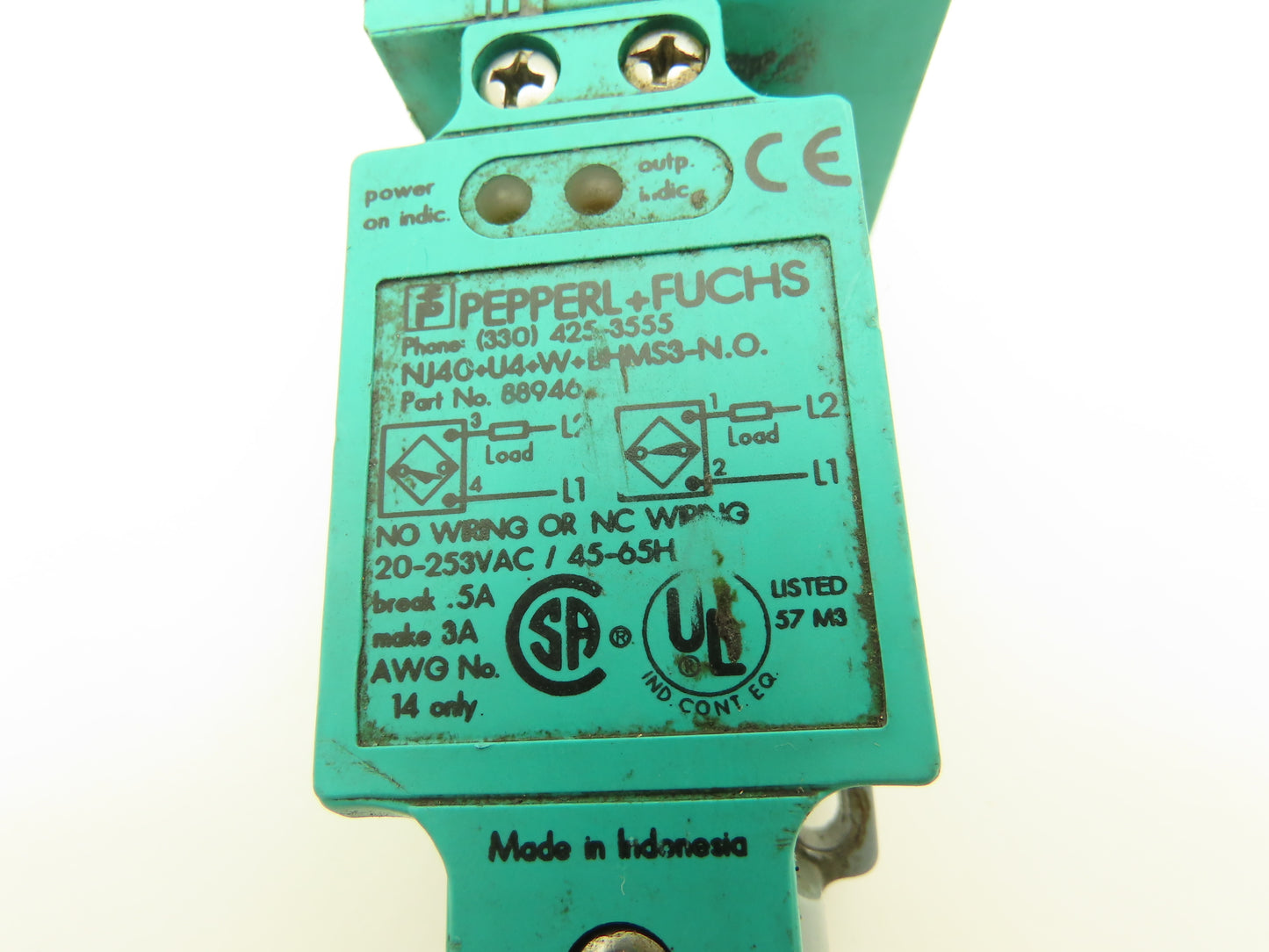 Pepper Fuchs NJ40 U4 W BHMS3-N.O. Inductive Proximity Sensor 40MM Distance 5Way