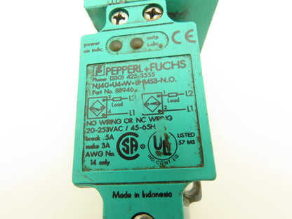 Pepper Fuchs NJ40 U4 W BHMS3-N.O. Inductive Proximity Sensor 40MM Distance 5Way