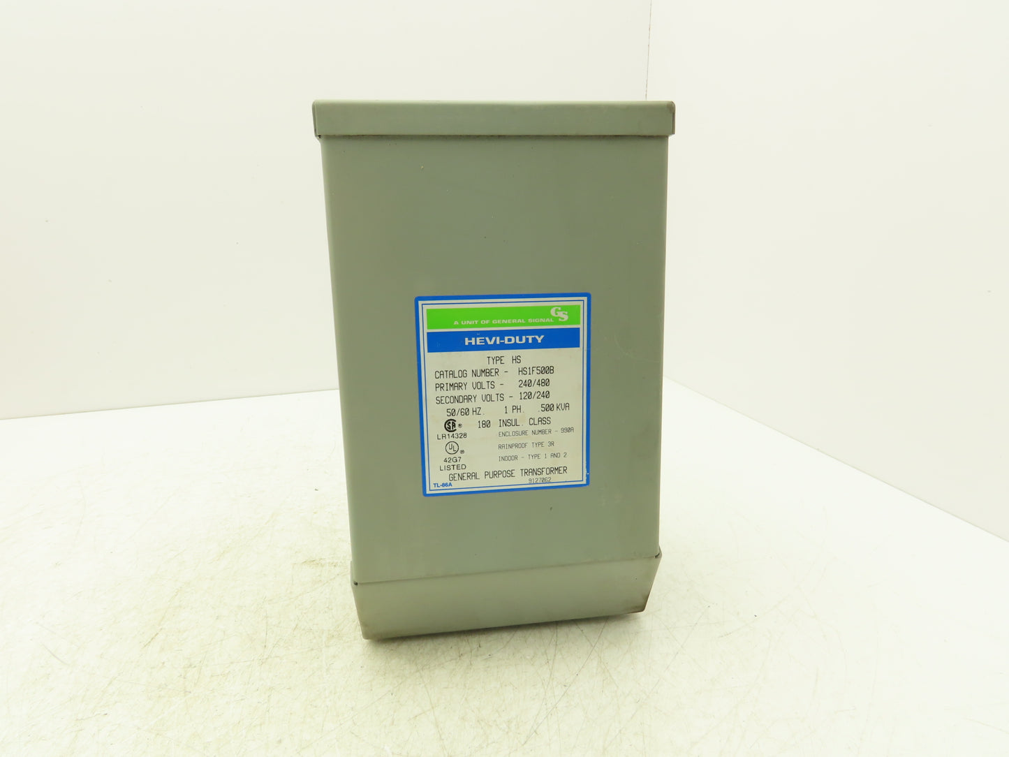 Hevi-Duty HS1F500B Step Down Transformer .500kva 240/480V - 120/240V 1PH 3R