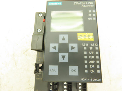 Siemens 6GK1415-2BA20 SIMATIC NET PROFIBUS DP/AS Interface Link Advanced Display