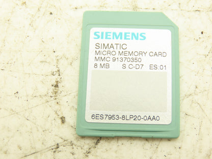 Siemens 6ES7-953-8LP20-0AA0 SIMATIC S7 Micro Memory Card MMC 8 Mbyte 3V Nflash