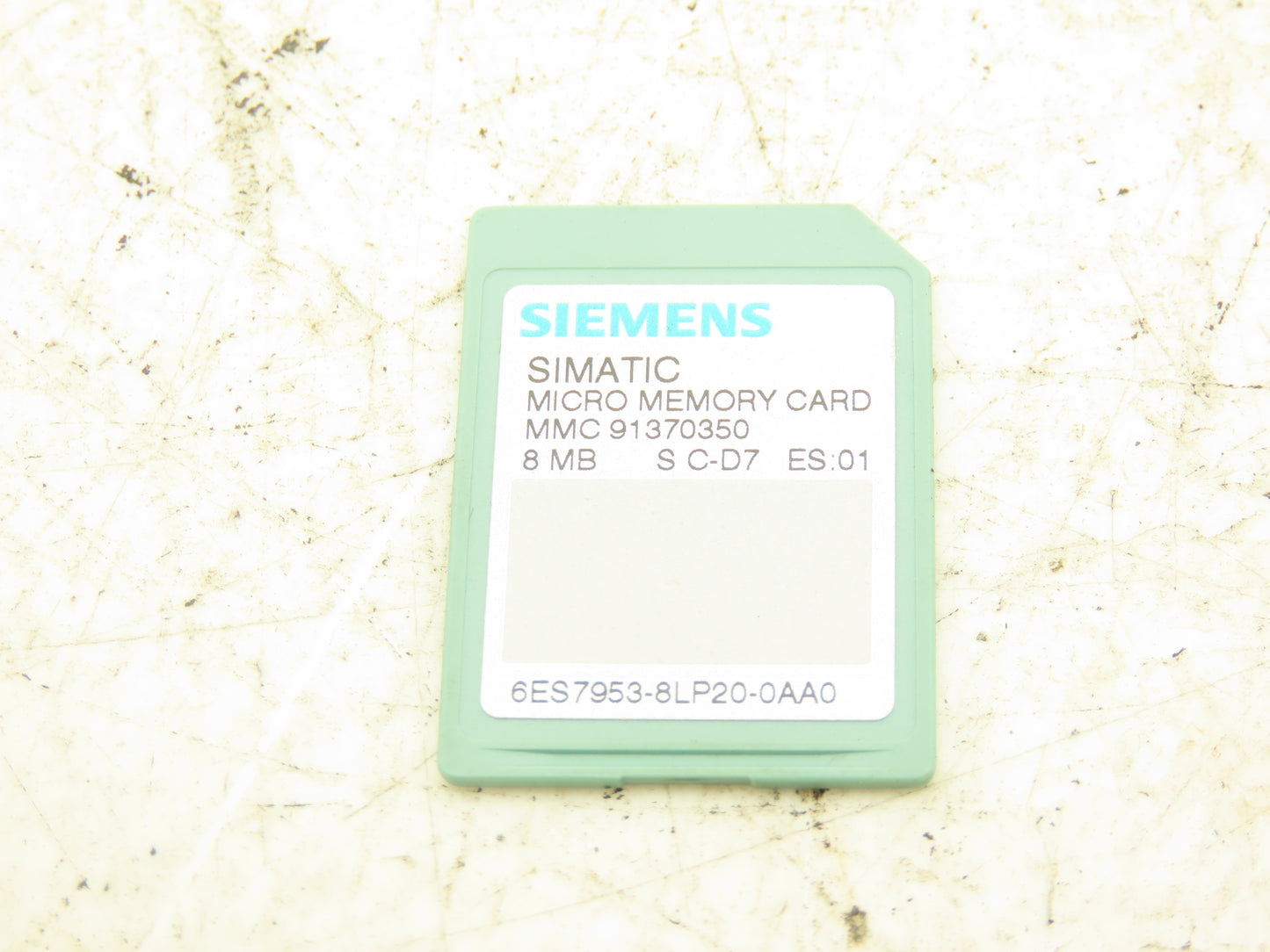 Siemens 6ES7-953-8LP20-0AA0 SIMATIC S7 Micro Memory Card MMC 8 Mbyte 3V Nflash
