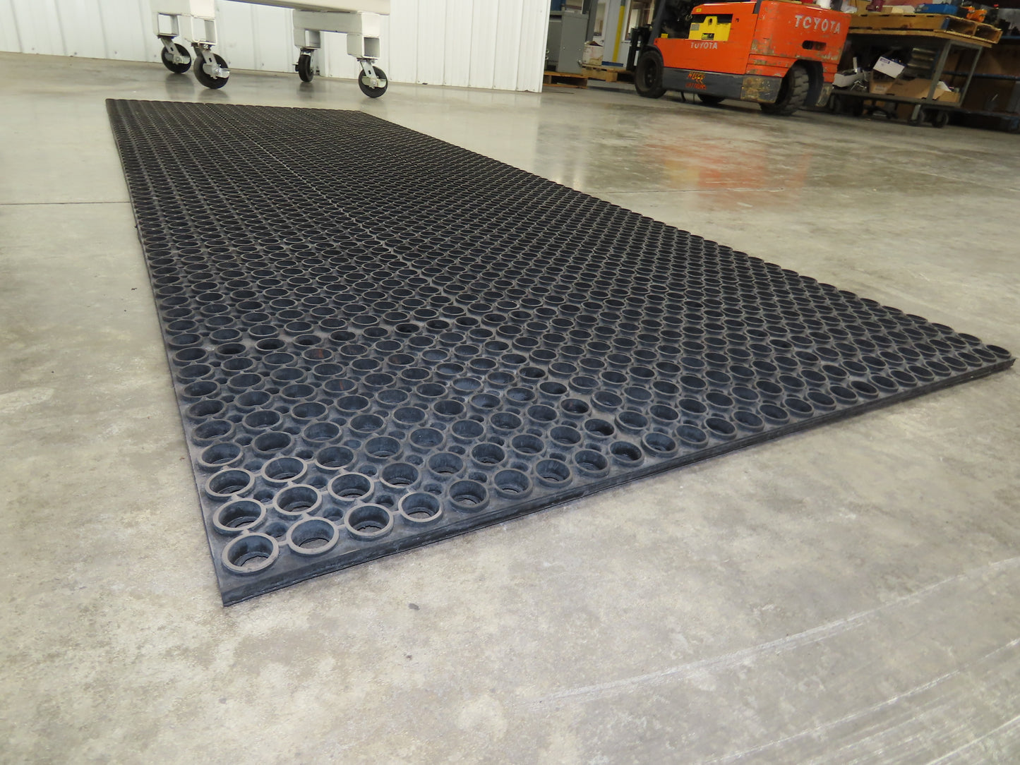 Add-A-Level M38780 Anti-Fatigue Black Rubber Floor Mat 36"x 96" Work Platform