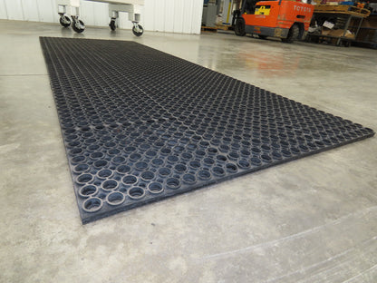 Add-A-Level M38780 Anti-Fatigue Black Rubber Floor Mat 36"x 96" Work Platform