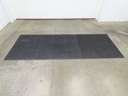 Add-A-Level M38780 Anti-Fatigue Black Rubber Floor Mat 36"x 96" Work Platform