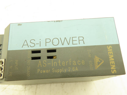 Siemens 3RX9 501-2BA00 AS-i Power AS-Interface Power Supply 24VDC 2.6A Out