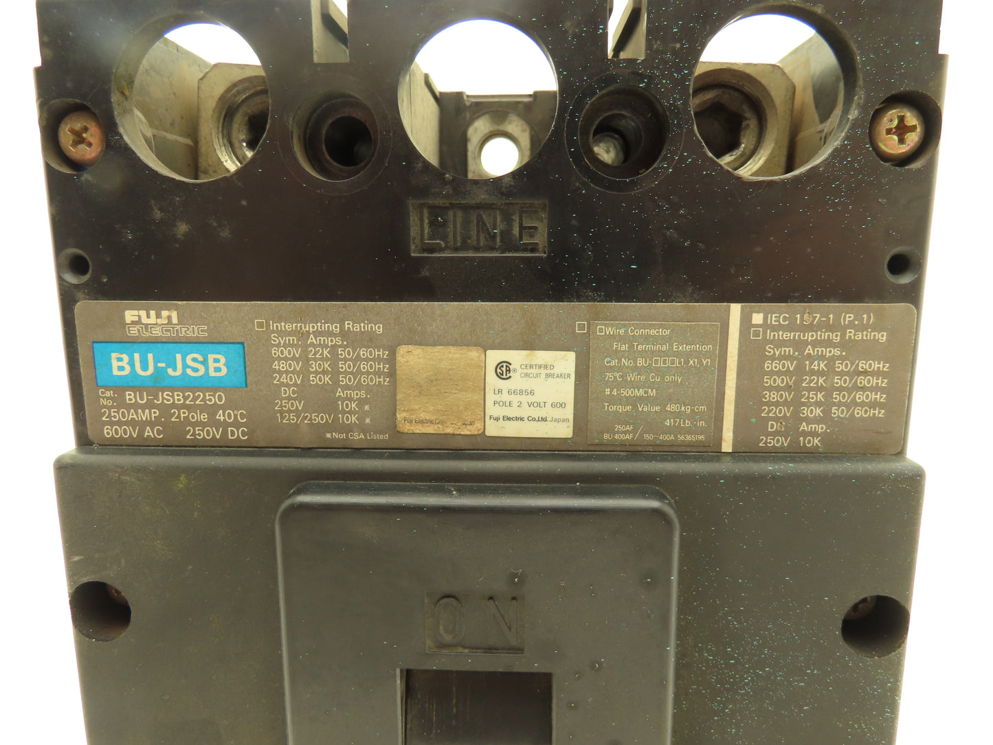 Fuji BU-JSB2250 Circuit Breaker 250A 2-Pole 600VAC 3PH Shunt Trip