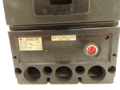 Fuji BU-JSB2250 Circuit Breaker 250A 2-Pole 600VAC 3PH Shunt Trip