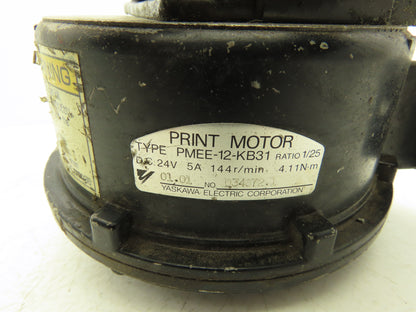 Yaskawa Electric PMEE-12-KB31 Welder Wire Motor Feeder 24V Size 1.2 Roller