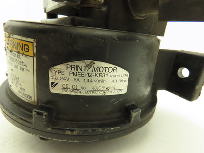 Yaskawa Electric PMEE-12-KB31 Welder Wire Motor Feeder 24V Size 1.2 Roller