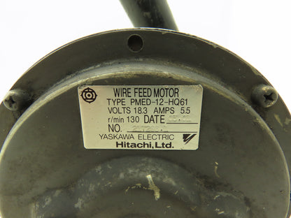 Yaskawa Electric PMED-12-HQ61 Welder Wire Motor Feeder 24V Size 1.2 Roller