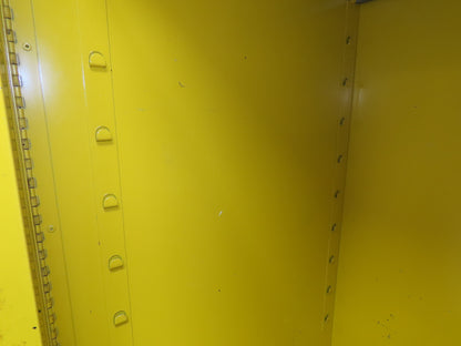Eagle Flammable Liquid Safety Cabinet Yellow Bi Fold Door 60 Gal Self Closing