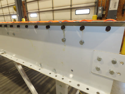 Roach 48"x 22' 6" Portable Roller Conveyor 115V Adj Speed O-Ring Belt Drive 45"H