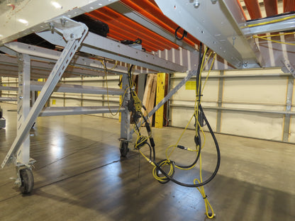 Roach 48"x 22' 6" Portable Roller Conveyor 115V Adj Speed O-Ring Belt Drive 45"H