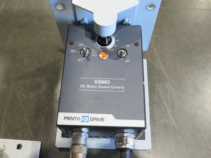 Roach 48"x 22' 6" Portable Roller Conveyor 115V Adj Speed O-Ring Belt Drive 45"H